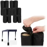 Relaxdays Pavillongewichte, Schwarz, Textil, 43x56x2 cm, Sonnenschutz & Sichtschutz,