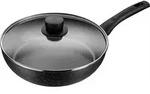 Ballarini Schmorpfanne, Metall, rund, backofengeeignet,ergonomischer Griff,
