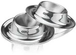 Gefu Eierbecher Ovo, Edelstahl, Metall, 2-teilig, rund, 2 cm, Tischkultur &