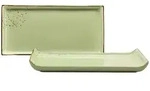 Creatable Servierplatten-Set, Gr&uuml;n, Keramik, 2-teilig, rechteckig, 16.5x33 cm,