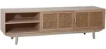 Livetastic Lowboard, Natur, Holz, Paulownia,Rattan, Paulownia, furniert, 150x45x36