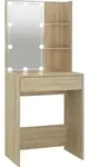 vidaXL Schminktisch, Sonoma Eiche, Holzwerkstoff, Strukturbuche, 1 Schubladen,