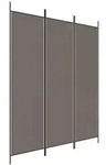 vidaXL Paravent, Anthrazit, Textil, 150x200x0.1 cm, Wohnzimmer, Raumteiler &