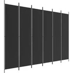 vidaXL Paravent,, Schwarz, Textil, 300x220x300 cm, Wohnzimmer, Raumteiler &