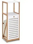 Zeller Badezimmerregal, Wei&szlig;, Naturmaterialien, 36x98x33 cm, Badezimmer,