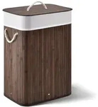 Juskys W&auml;schekorb, Braun, Holz, 40x60x30 cm, Ordnen & Aufbewahren, W&auml;schek&ouml;rbe &