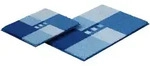 Grund Bademattenset Merkur, Blau, Textil, Karo, rechteckig, 40x50 cm, Oeko-Tex&reg;