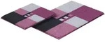 Grund Bademattenset Merkur, Beere, Textil, Karo, rechteckig, 40x50 cm,...