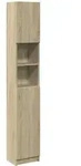 vidaXL Badezimmerschrank, Sonoma Eiche, Holz, 1 F&auml;cher, 25.5x190x32 cm,...