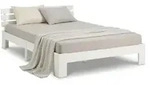 Homestyle4u Holzbett, Wei&szlig;, Holz, Kiefer, 120x200 cm, Schlafzimmer, Betten