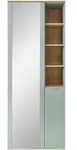 Garderobenschrank Bari, Salbeigr&uuml;n, Eiche Artisan, Kunststoff, 8 F&auml;cher, 78x202x38