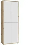 Carryhome Schuhschrank Alice Springs, Hellgrau, Eiche Artisan, Kunststoff, 8 F&auml;cher,