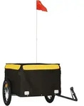 vidaXL Fahrradanh&auml;nger, Gelb, Metall, 62.5x52x124 cm, Freizeit, Sport &...