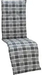 Gardenson Relaxsesselauflage, Anthrazit, Grau, Textil, Karo, F&uuml;llung: Schaumstoff,
