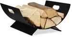 Relaxdays Kaminholzkorb, Schwarz, Metall, 40.5x18.5x33 cm, Kleinm&ouml;bel, Kamine &