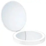 Smedbo Schminkspiegel Travel Mirror, Wei&szlig;, Kunststoff, rund, Spiegel,...