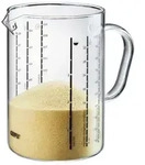 Gefu Messbecher Meti, Glas, Messskala f&uuml;r Fl&uuml;ssigkeiten, Lebensmittel, Backen,