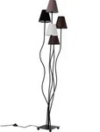 Kare-Design Stehleuchte, Schwarz, Textil, 40x163x35 cm, Lampen & Leuchten,