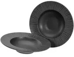 Creatable Pastatellerset, Anthrazit, Keramik, 2-teilig, rund, Essen & Trinken,