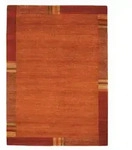 Cazaris Wollteppich Sensation Silk Lakir, Kastanien, Textil, Bord&uuml;re, rechteckig,