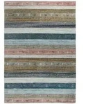 Theko Wollteppich, Mehrfarbig, Textil, Gestreift, Rechteckig, 140x200 cm, f&uuml;r