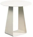 Xora Beistelltisch, Creme, Metall, rund, U-Form, Bodenplatte, 45x45x45 cm,...