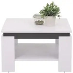 Livetastic Couchtisch, Wei&szlig;, Holzwerkstoff, Uni, quadratisch, Wange, 68x41x68 cm,
