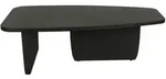 Mid.you Couchtisch, Schwarz, Holz, Akazie, vollmassiv, bootsf&ouml;rmig, Wange,