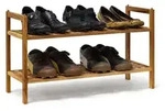 Relaxdays Schuhregal, Hellbraun, Holz, 69x40.5x26 cm, Garderobe, Schuhaufbewahrung,