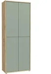 Carryhome Schuhschrank Alice Springs, Salbeigr&uuml;n, Eiche Artisan, Kunststoff, 8