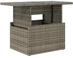 vidaXL Gartentisch, Grau, Kunststoff, 100x73x55 cm, Gartenm&ouml;bel, Gartentische,