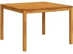 vidaXL Garten-Esstisch, Braun, Holz, Quadratisch,quadratisch, S&auml;ule, 110x75x110 cm,