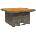 vidaXL Gartentisch, Grau, Kunststoff, Quadratisch,quadratisch, S&auml;ule, 80x71x80...