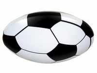 Kinderdeckenleuchte Fußball, Schwarz, Weiß, Metall, Kunststoff, 9 cm, Lampen &