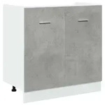 vidaXL Sp&uuml;lenunterschrank, Grau, Holzwerkstoff, Rechteckig, 46x81.5x80 cm,...