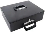 Mid.you Geldkassette, Schwarz, Metall, 35.5x10.5x27.5 cm, Freizeit, Sicherheit