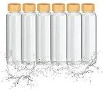 Relaxdays Trinkflasche, Mehrfarbig, Glas, Holz, Kunststoff, Kaffee & Tee, Kannen,