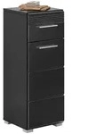 Mid.you Unterschrank, Schwarz, Schwarz Hochglanz, Kunststoff, 1 F&auml;cher, 1