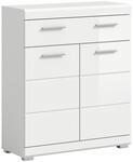 Mid.you Unterschrank, Wei&szlig; Hochglanz, Kunststoff, 1 F&auml;cher, 1 Schublade(n)