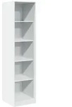 vidaXL Kleiderschrank, Wei&szlig;, Holz, Strukturbuche, 5 F&auml;cher, Rechteckig, 50x200x50