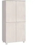 vidaXL Kleiderschrank, Wei&szlig;, Holz, Kiefer, 50x180x89 cm, Garderobe,...