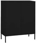 vidaXL Lagerschrank, Schwarz, Metall, 80x101.5x35 cm, Wohnzimmer, Kommoden &
