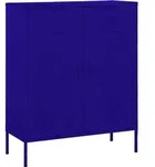vidaXL Lagerschrank, Blau, Metall, 80x101.5x35 cm, Wohnzimmer, Kommoden & Sideboards,