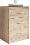 P & B Nachtschrank, Sonoma Eiche, 3 Schublade(n) Schubladen, 38.5x54x28.2 cm,