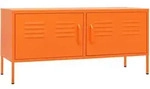 vidaXL Lowboard, Orange, Metall, 1 F&auml;cher, Rechteckig, 105x50x35 cm, Wohnzimmer,