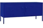 vidaXL Tv-Schrank, Blau, Metall, 1 F&auml;cher, Rechteckig, 105x50x35 cm, Wohnzimmer,
