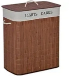 Homcom W&auml;schekorb,, Braun, Naturmaterialien, 32x63x52 cm, Ordnen & Aufbewahren,