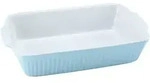 Creatable Auflaufform, Blau, Keramik, 2,2 L, rechteckig, 20x7.5x30 cm, Kochen,