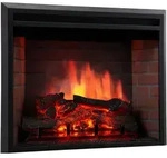 Elektrokamin, Schwarz, Metall, Glas, 76.0x58.5x22.5 cm, Fernbedienung, Flammeneffekt