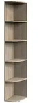 Xora Abschlussregal, Eiche, Holzwerkstoff, 4 F&auml;cher, 30x185x38 cm, BQ - B&uuml;ndnis